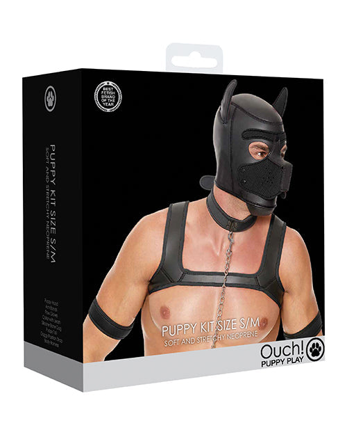 Shots Ouch Puppy Play Complete Kit - S/M Black