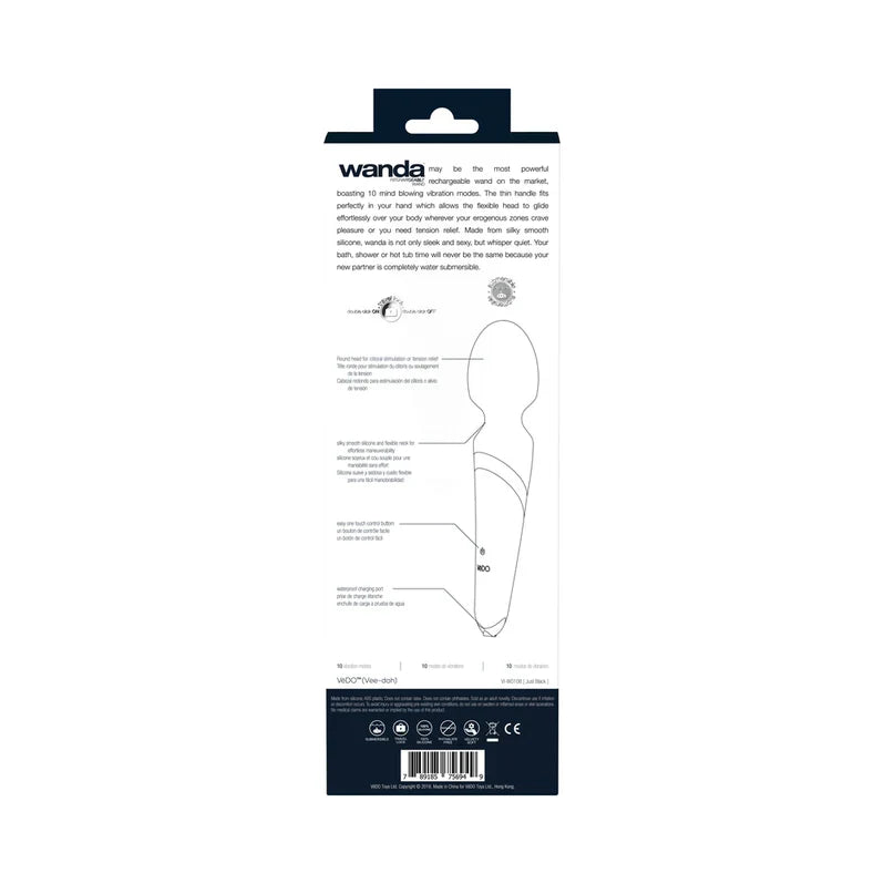 VeDO Wanda Rechargeable Wand Vibrator Just Black