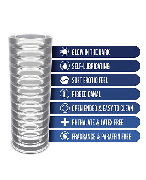 Blush Rize Ribz Self-Lubricating Stroker - Clear