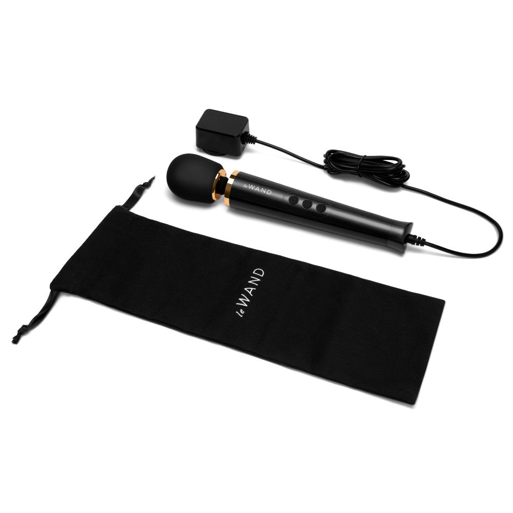 Le Wand Powerful Petite Plug-In Wand Vibrator - Black
