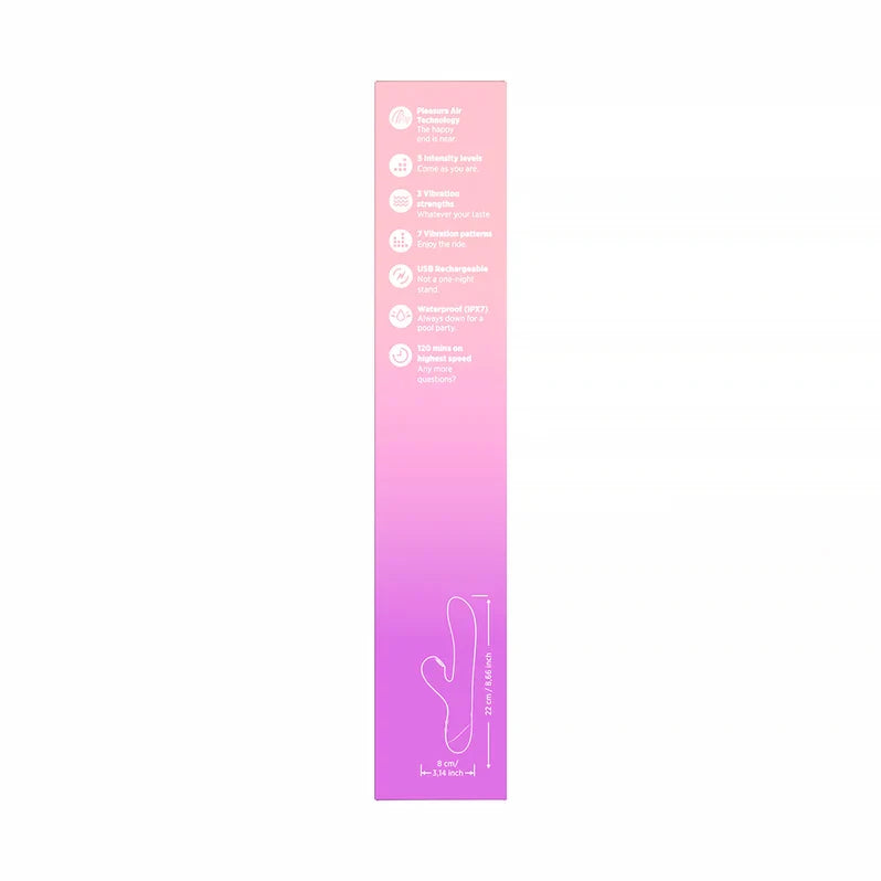ROMP Pulse Air Pulse Rabbit Vibrator - Purple 3D