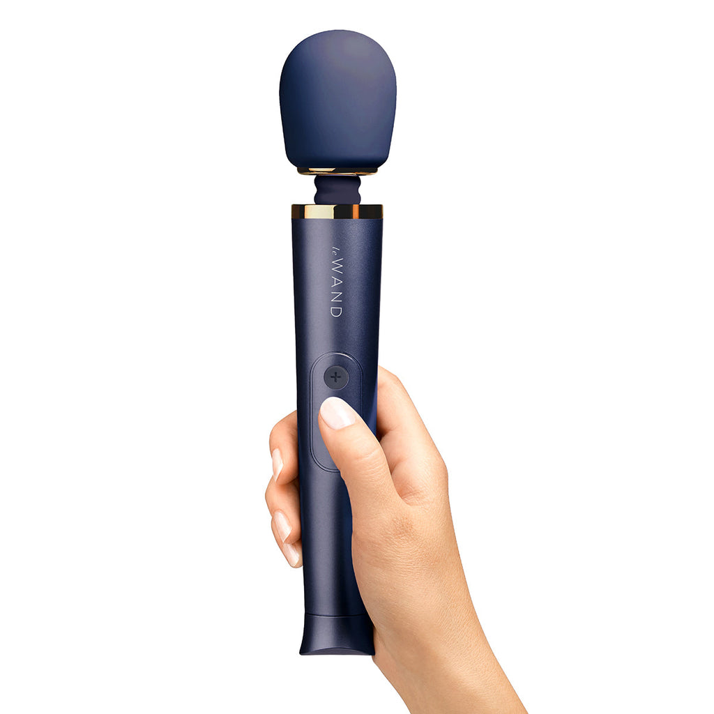 Le Wand Petite Vibrating Wand Massager - Navy Blue