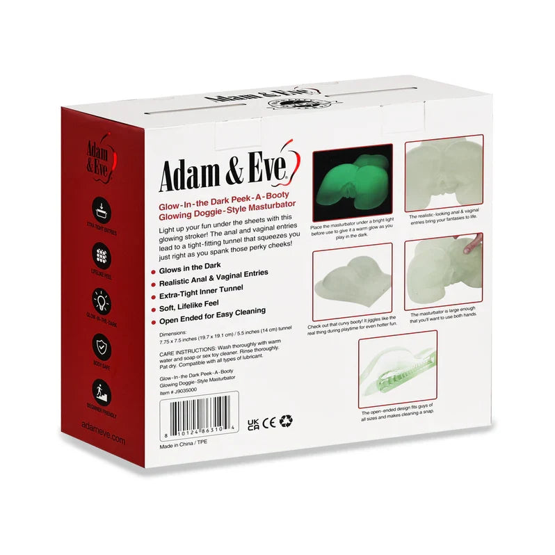 Adam & Eve Glow-in-the-Dark Peek-A-Booty Masturbator