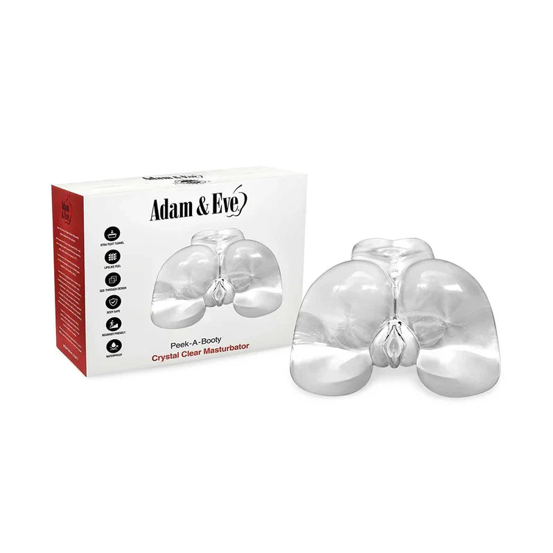 Adam & Eve Peek-A-Booty Crystal Clear Masturbator