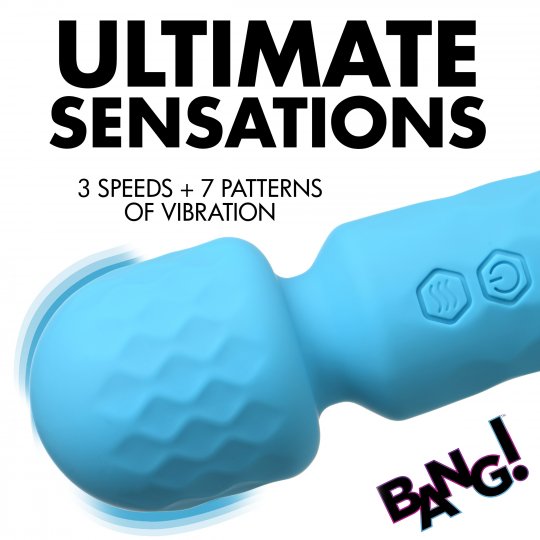 Bang! Mini Silicone Wand Vibrator - Blue