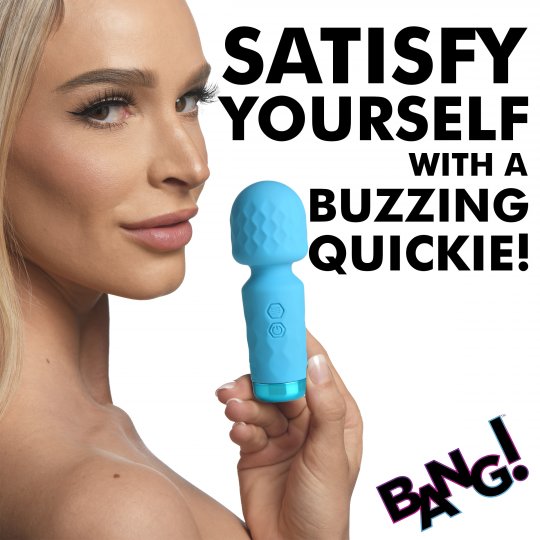 Bang! Mini Silicone Wand Vibrator - Blue
