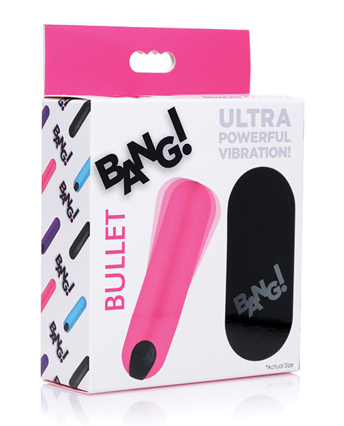 Bang! Remote Control Vibrating Bullet Pink