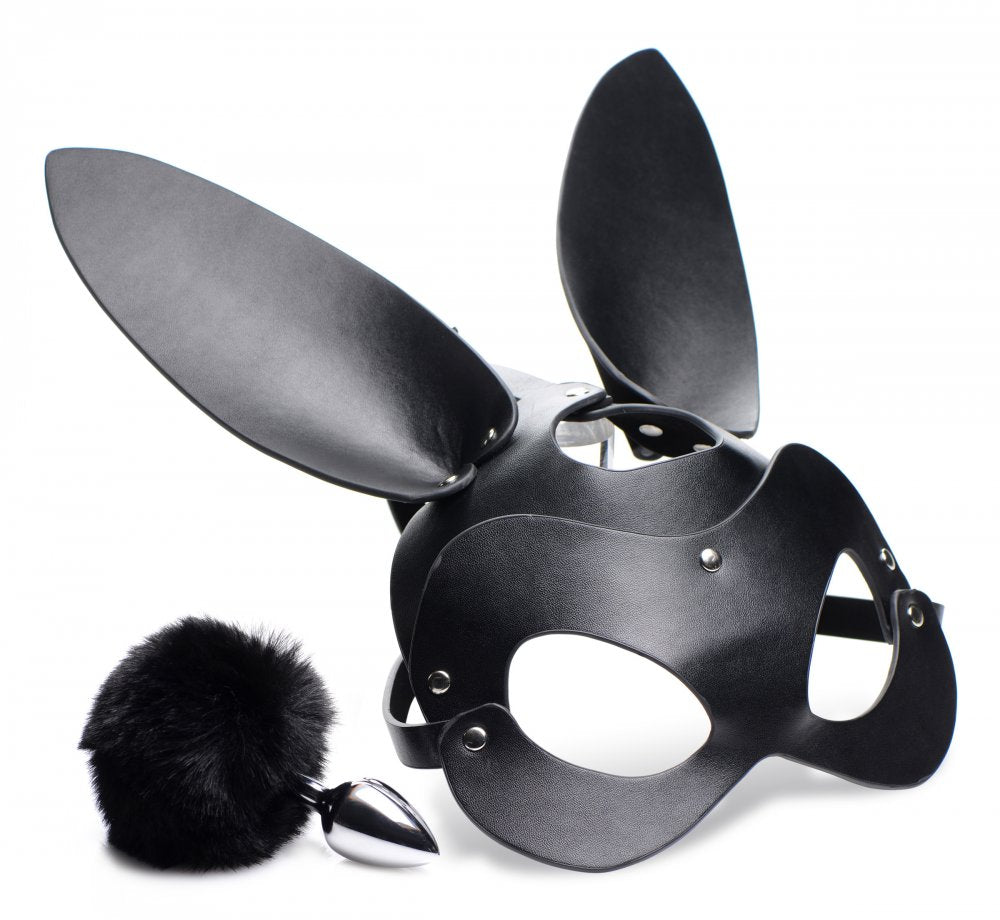Tailz Bunny Tail Anal Plug and Mask Set