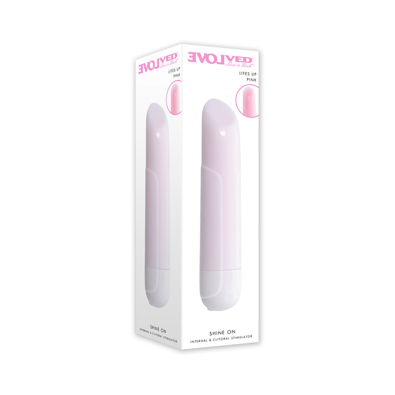 Evolved Shine On Glowing Pink Vibrating Bullet