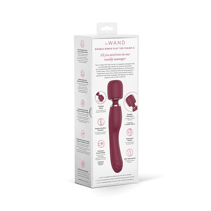 Le Wand Flat Top Fusion G Petite Double-Ended Wand Vibrator