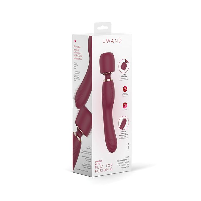 Le Wand Flat Top Fusion G Petite Double-Ended Wand Vibrator