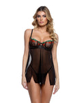 Black Cherry Delight Babydoll Set